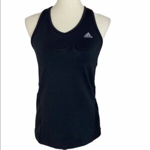 Adidas Activewear Top Black White Straps Size M